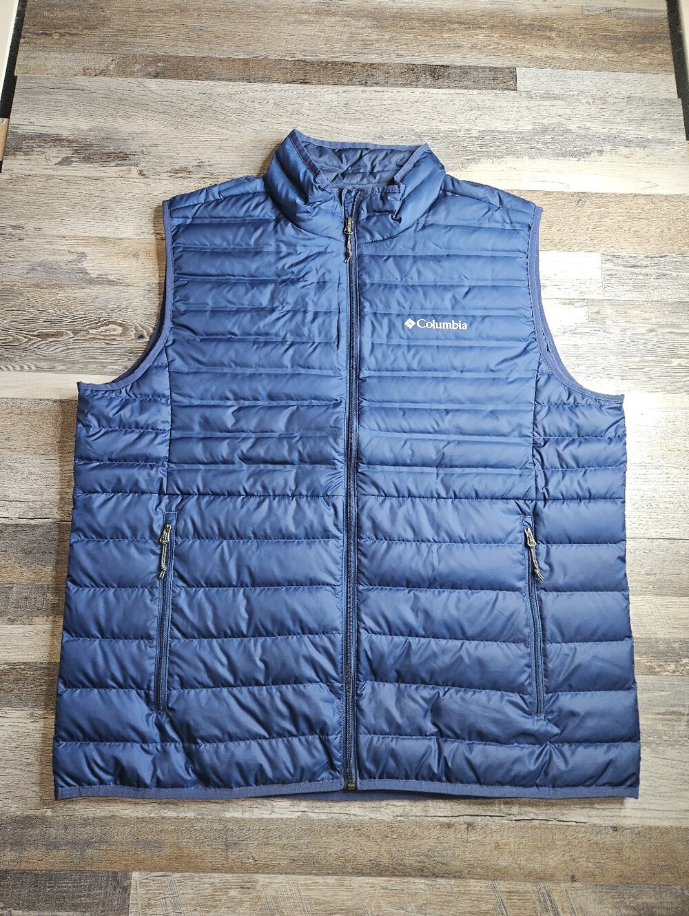 Columbia Men's Silver Falls Puffer Vest 660 Duck Down Navy Blue XL - Picture 2 of 11